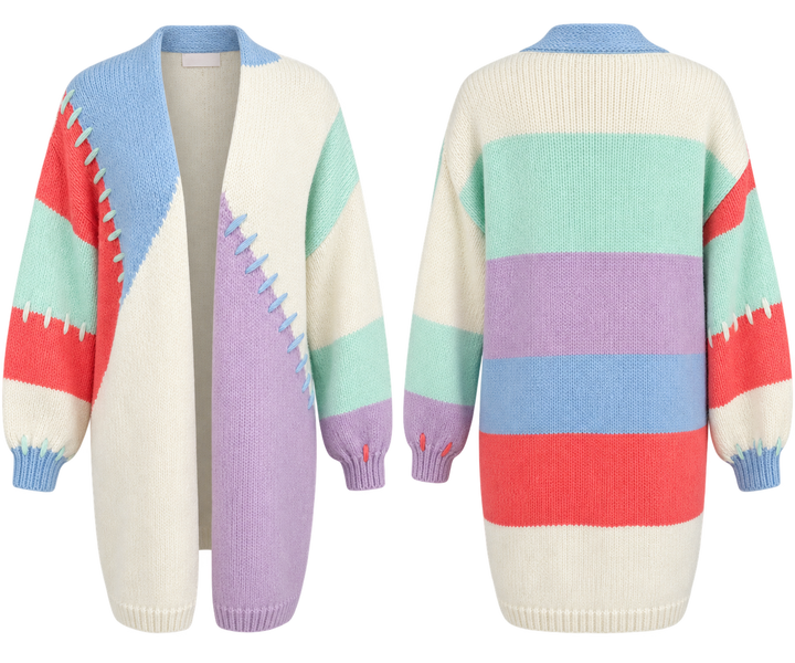 Pastel Stitch Cardigan Cream