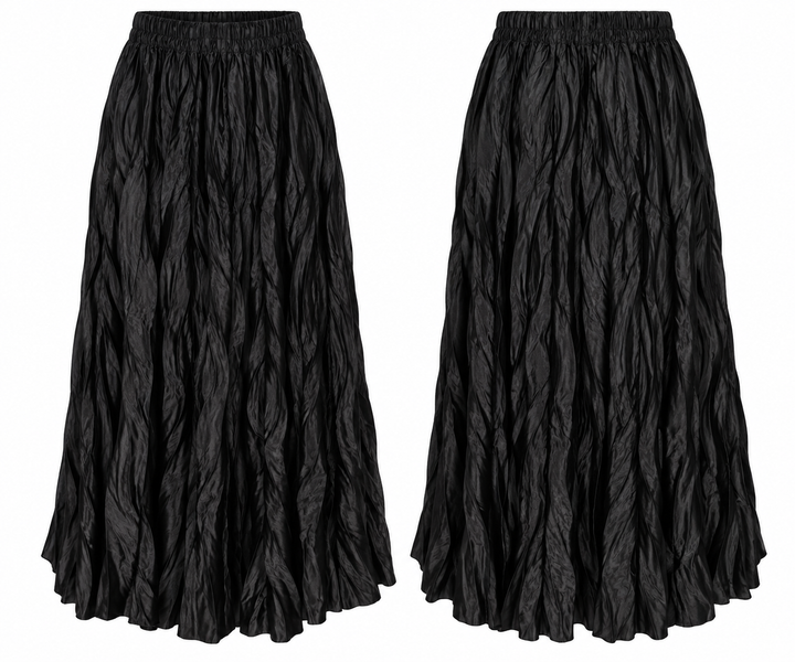 Shirelle Crinkle Maxi Skirt Black