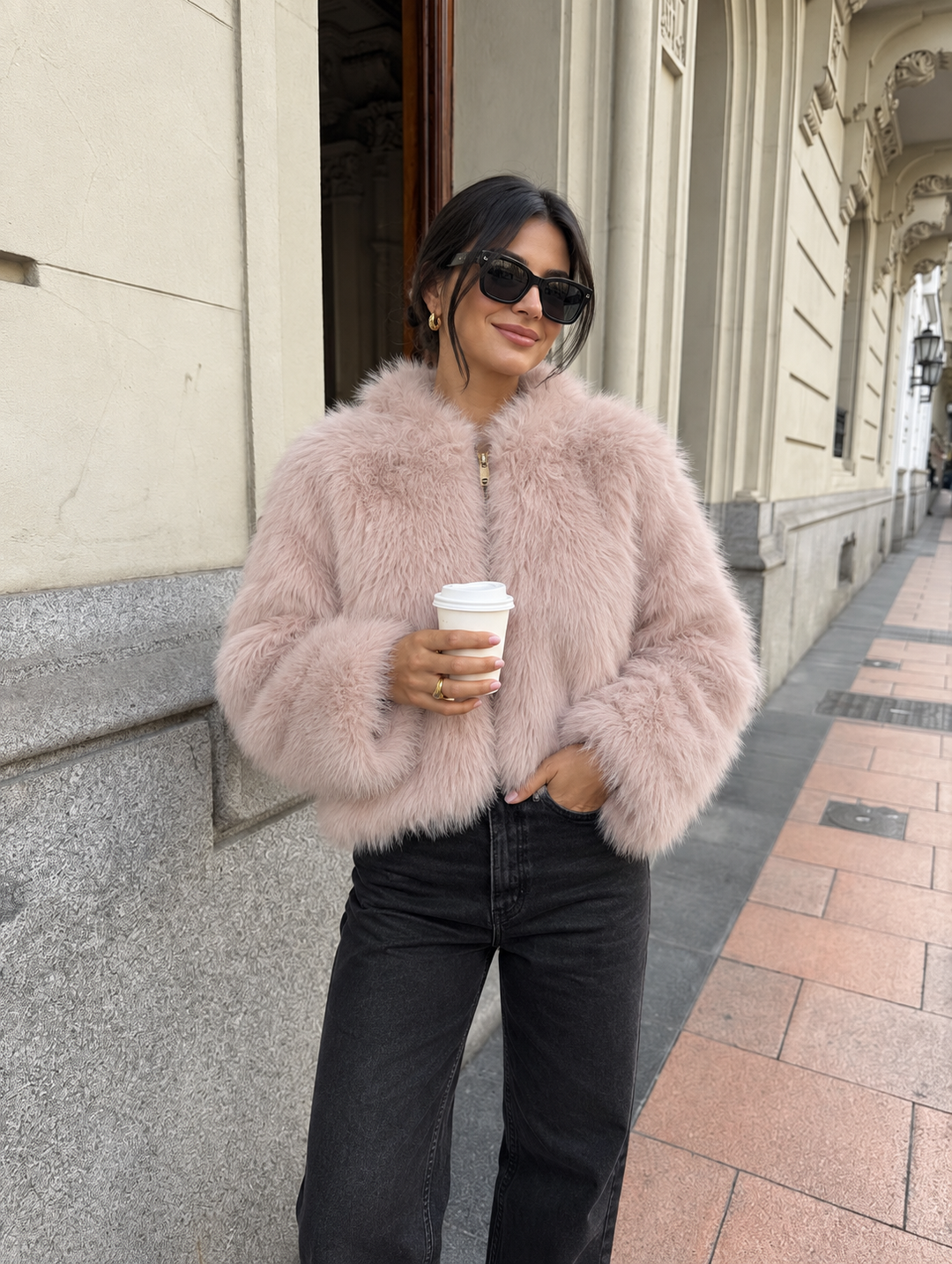 Lumi Luxe Hooded Jacket Blush