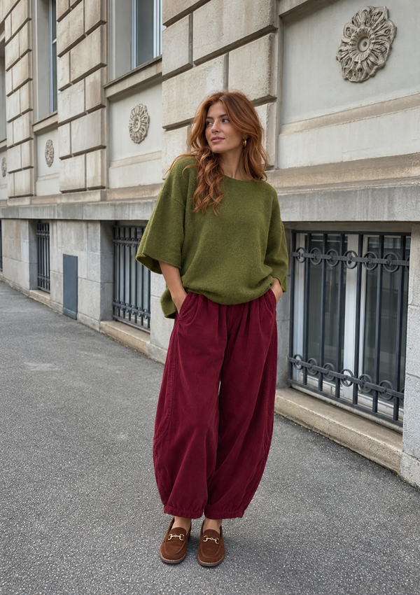 Tamara Needlecord Pocket Trouser Wine