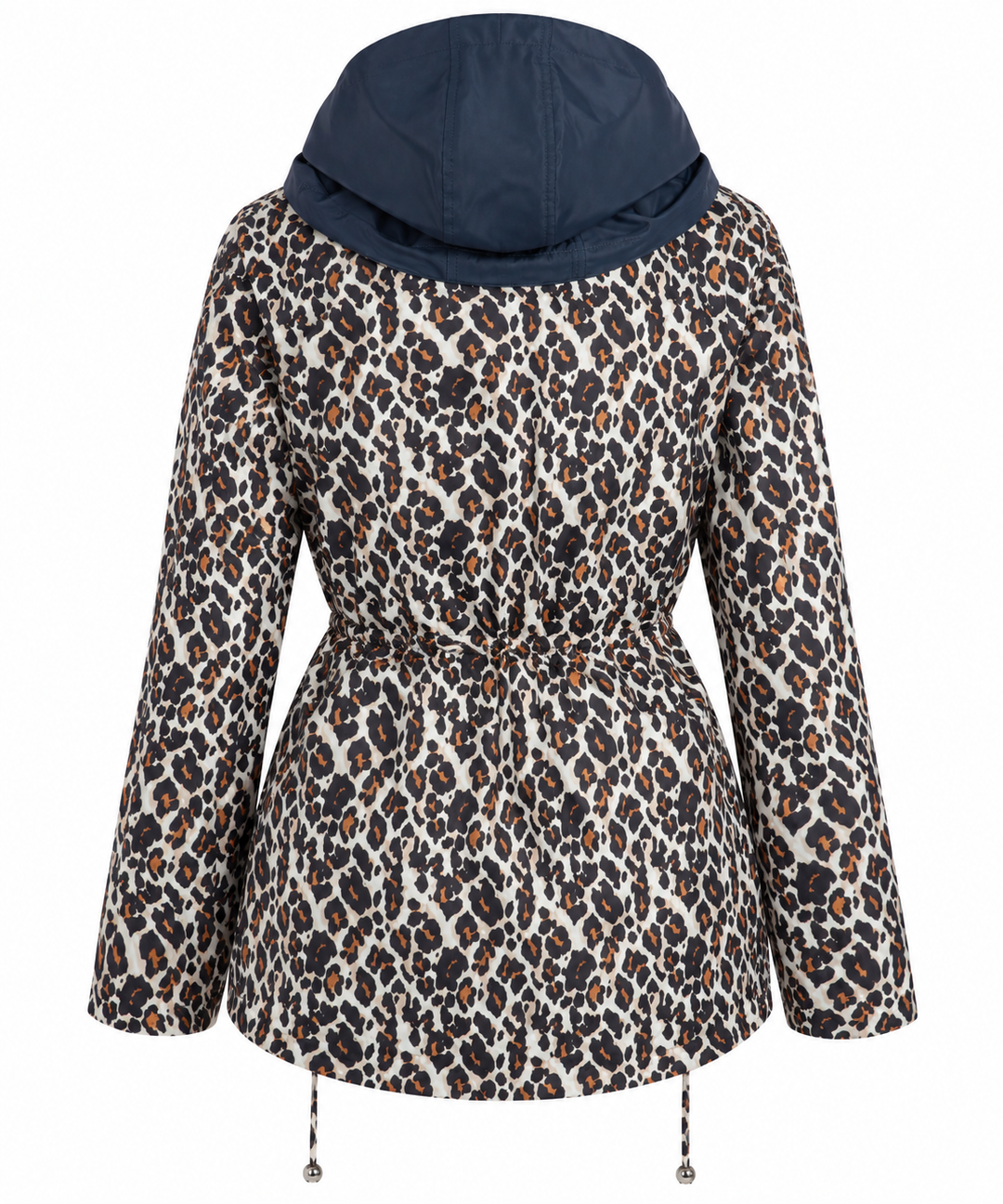 Reversible Leopard Raincoat Navy