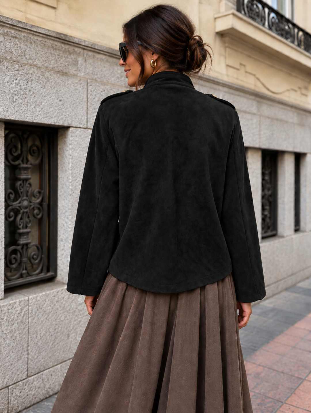 Marcella Military Jacket Black