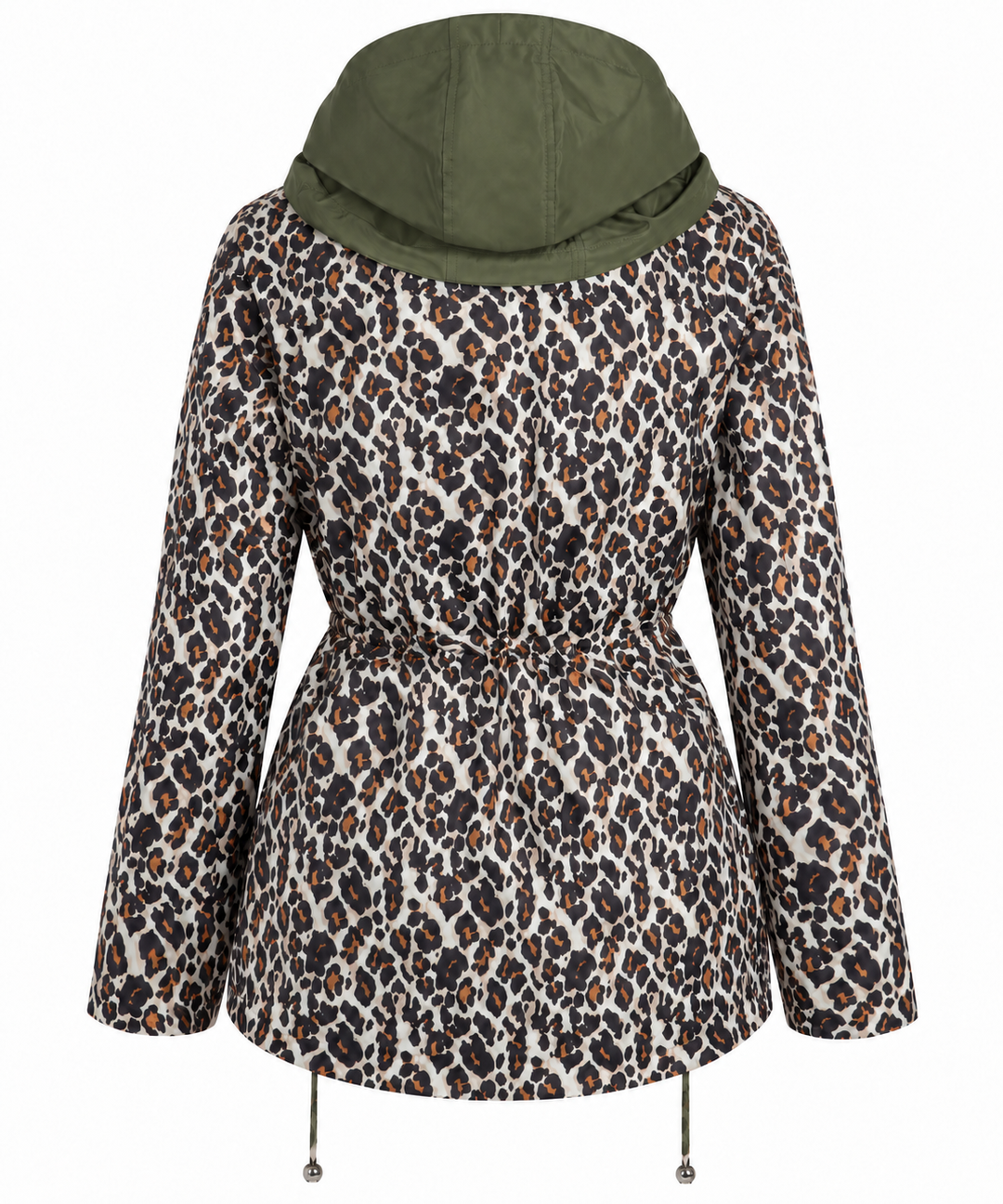 Reversible Leopard Raincoat Khaki