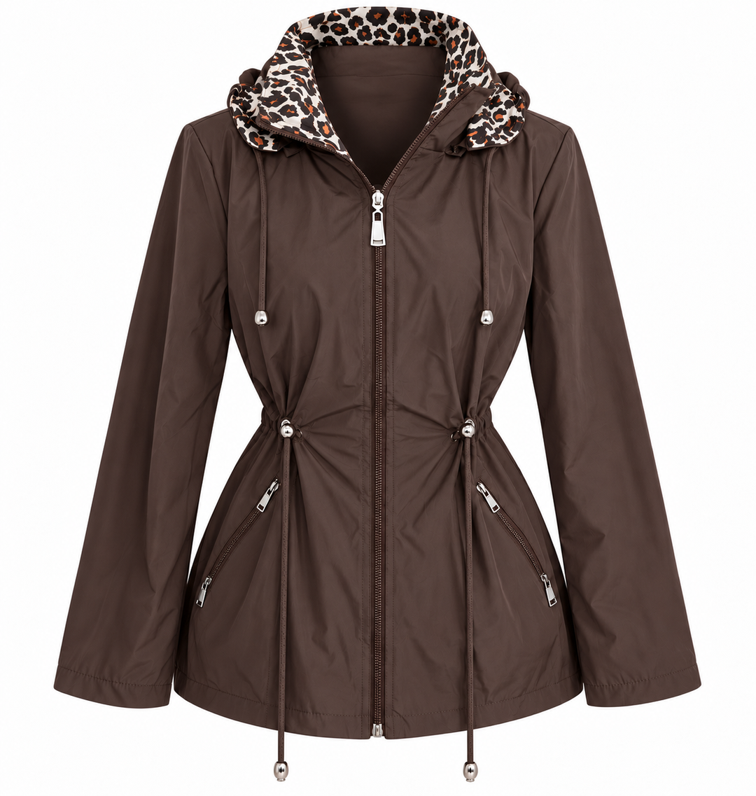 Reversible Leopard Raincoat Chocolate