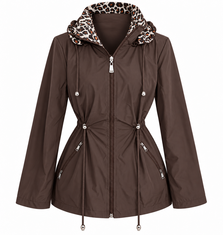 Reversible Leopard Raincoat Chocolate