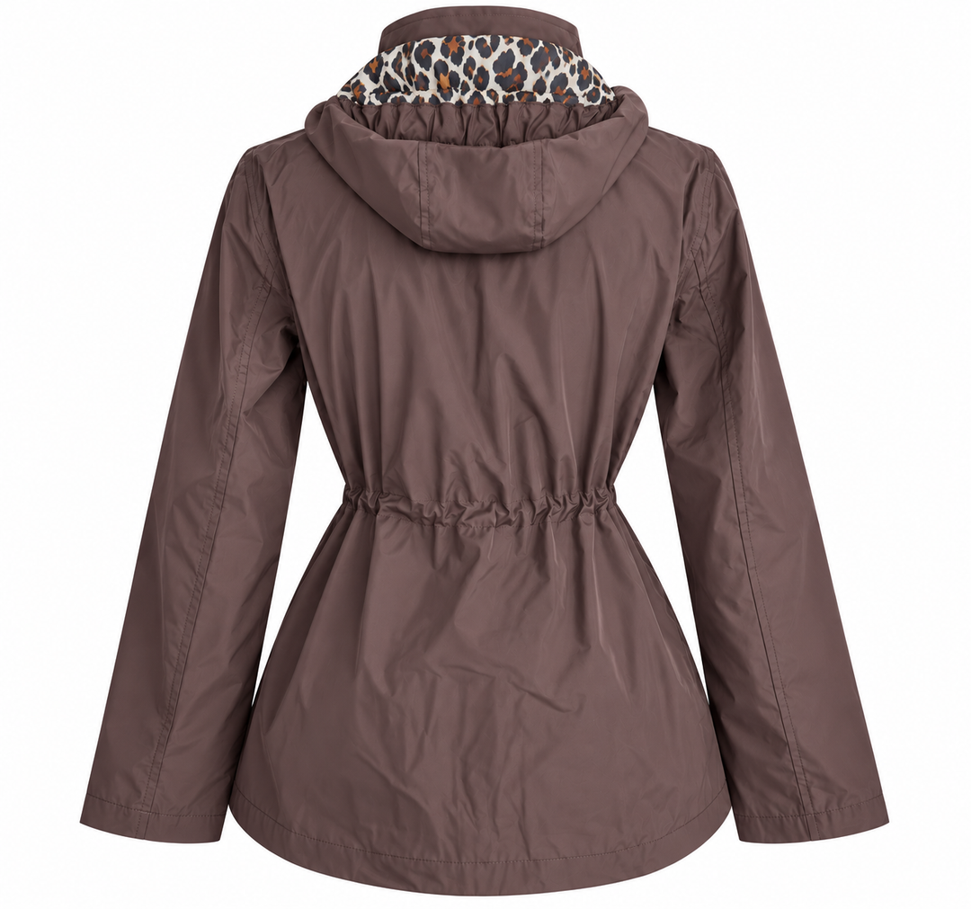 Reversible Leopard Raincoat Chocolate