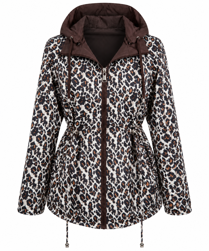 Reversible Leopard Raincoat Chocolate