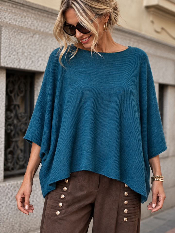 Anabelle Slouchy Top Teal