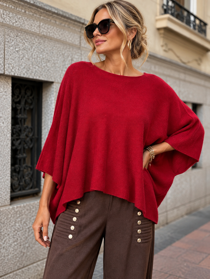 Anabelle Slouchy Top Cherry
