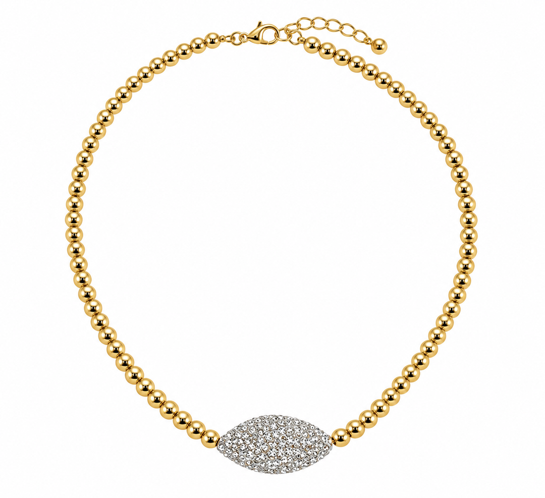 Glam & Glitz Oval Necklace Gold