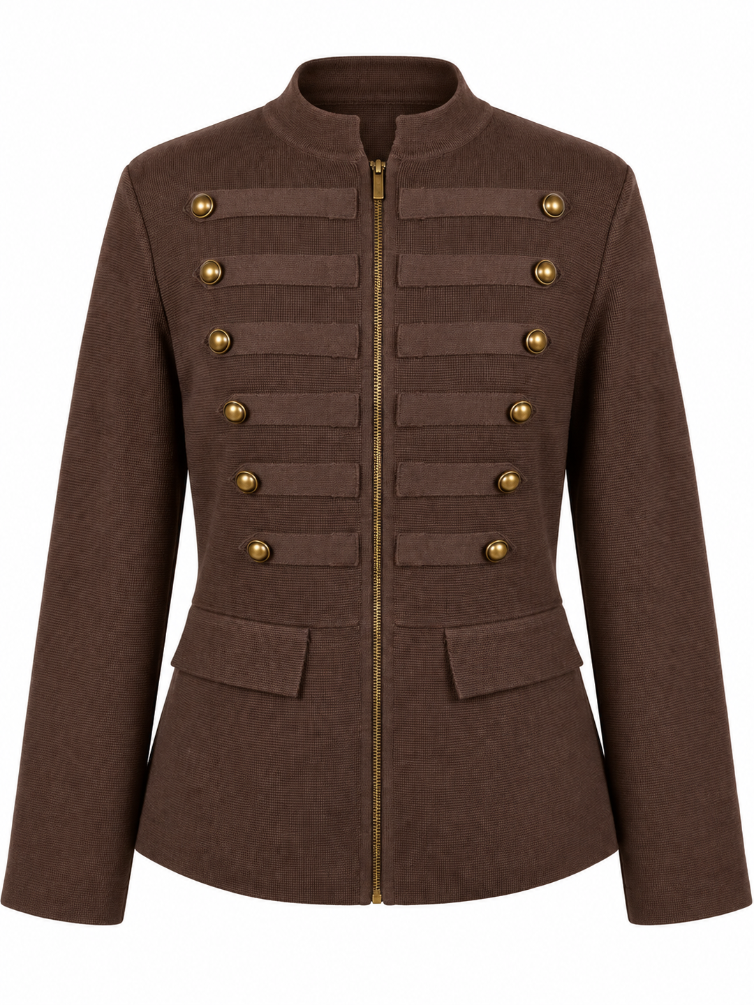 Raven Military Knit Jacket Chocolate