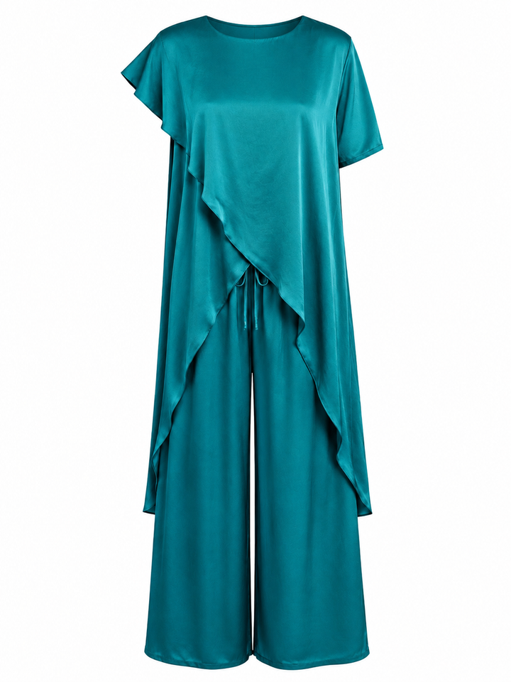 Portofino Satin Layering Top Teal