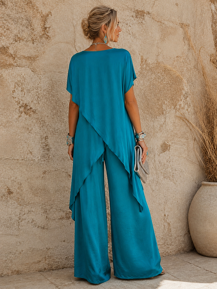 Portofino Satin Layering Top Teal