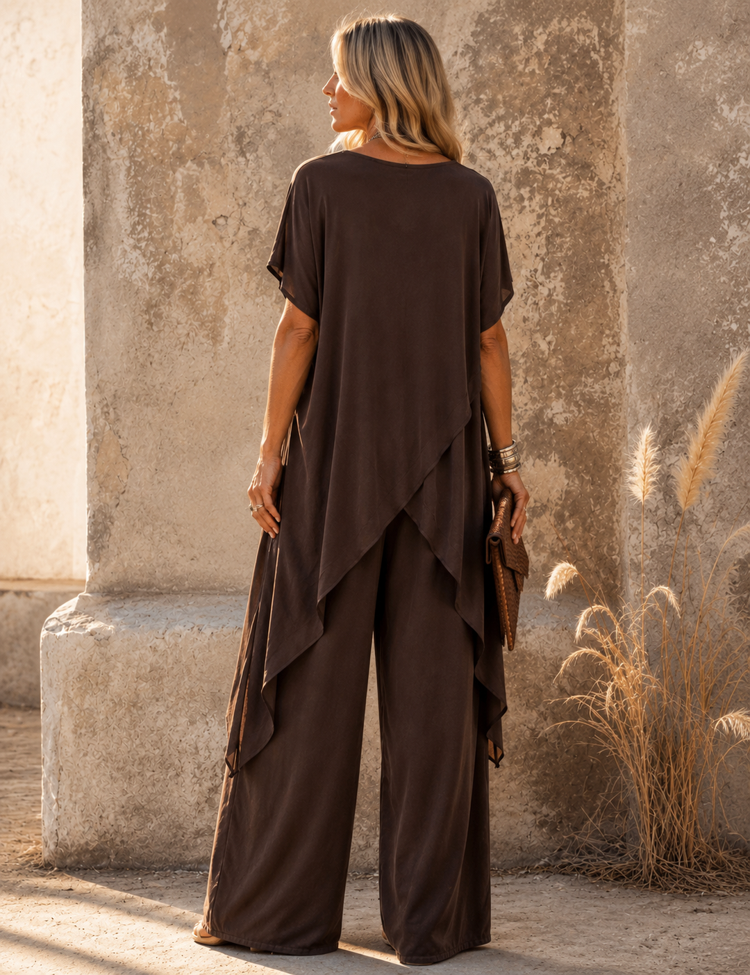 Portofino Silky Trousers Espresso