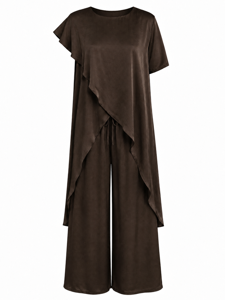 Portofino Silky Trousers Espresso