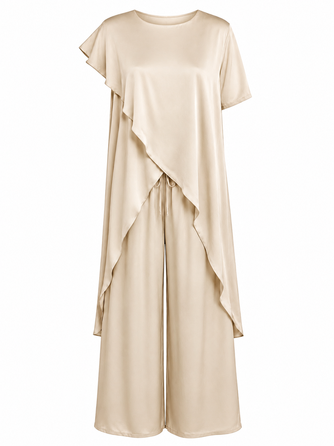 Portofino Silky Trousers Champagne