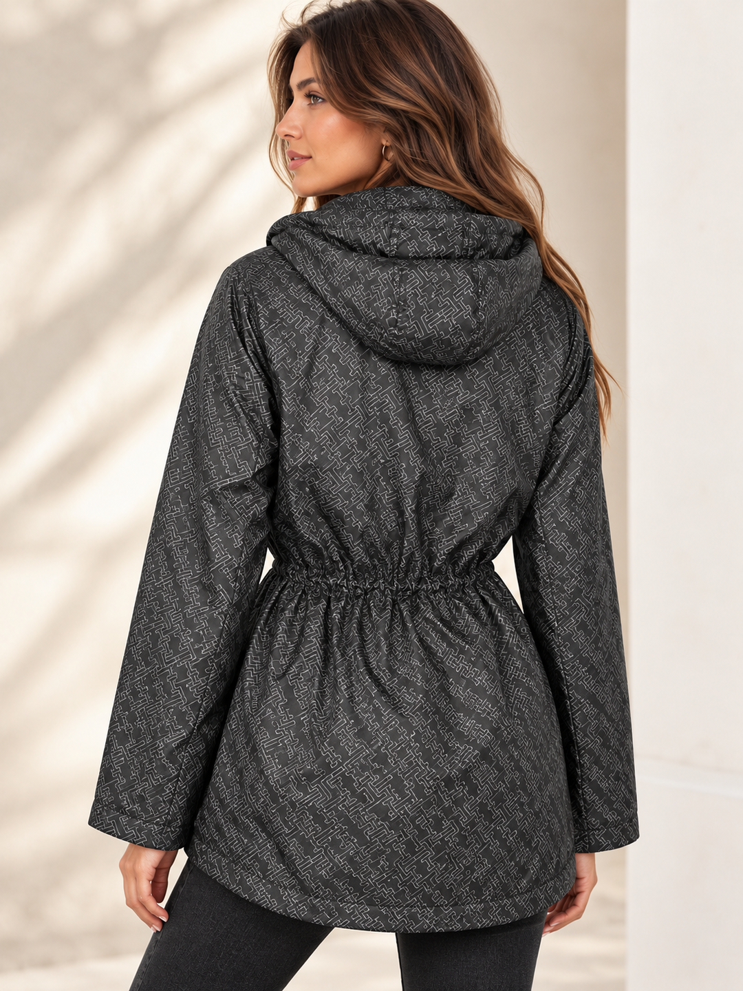 Thomasina Reversible Raincoat Black