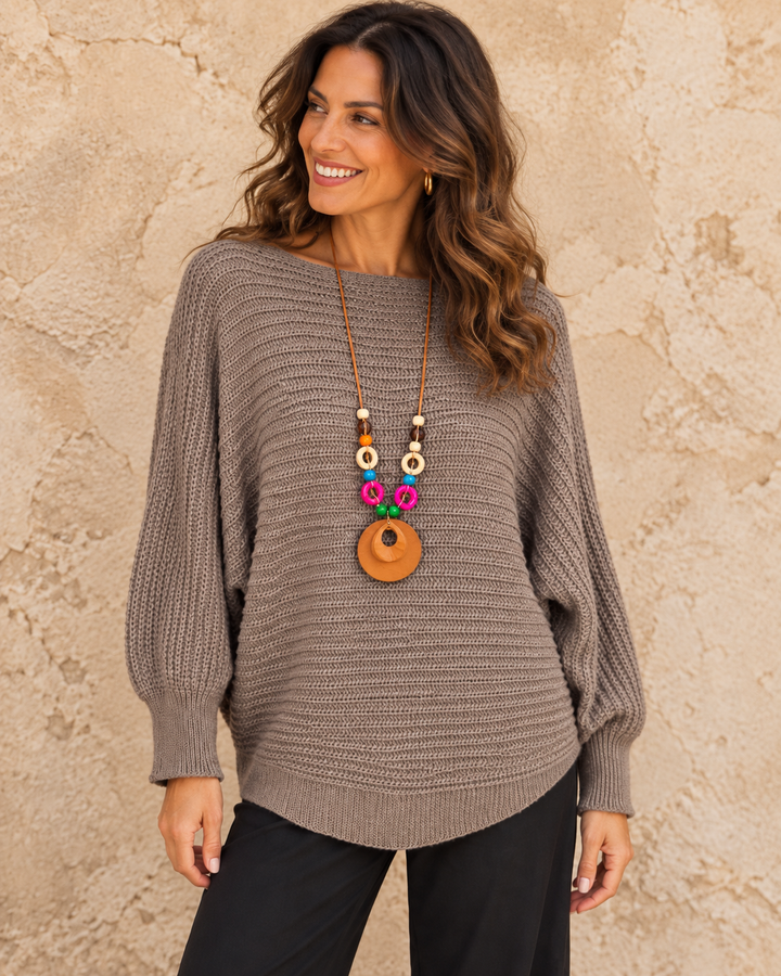 Eleanor Batwing Jumper Mocha