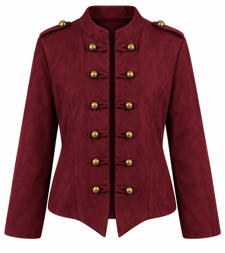 Marcella Military Jacket Burgundy