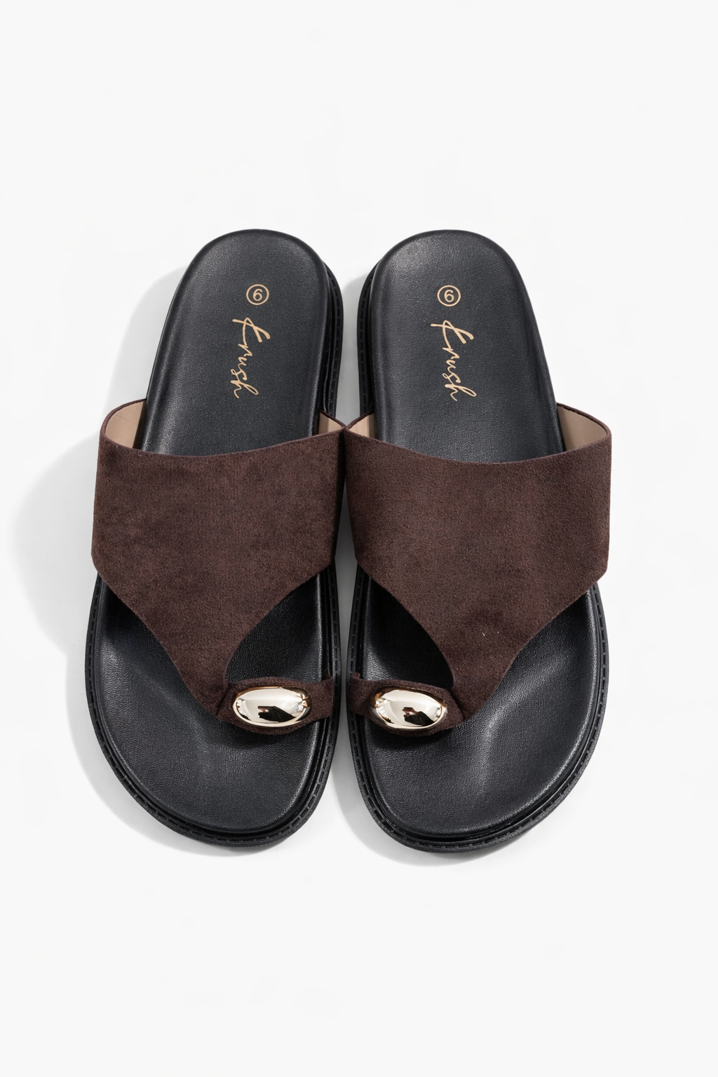 Suzy Faux Suede Sandal Chocolate