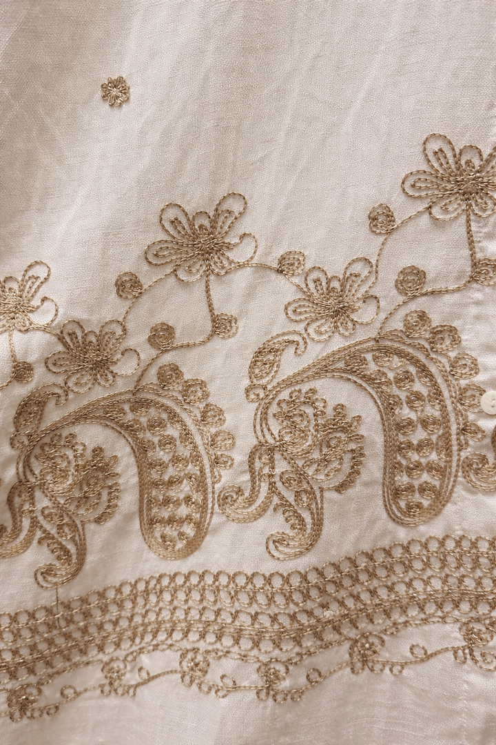 Cara Embroidered Shirt Cream