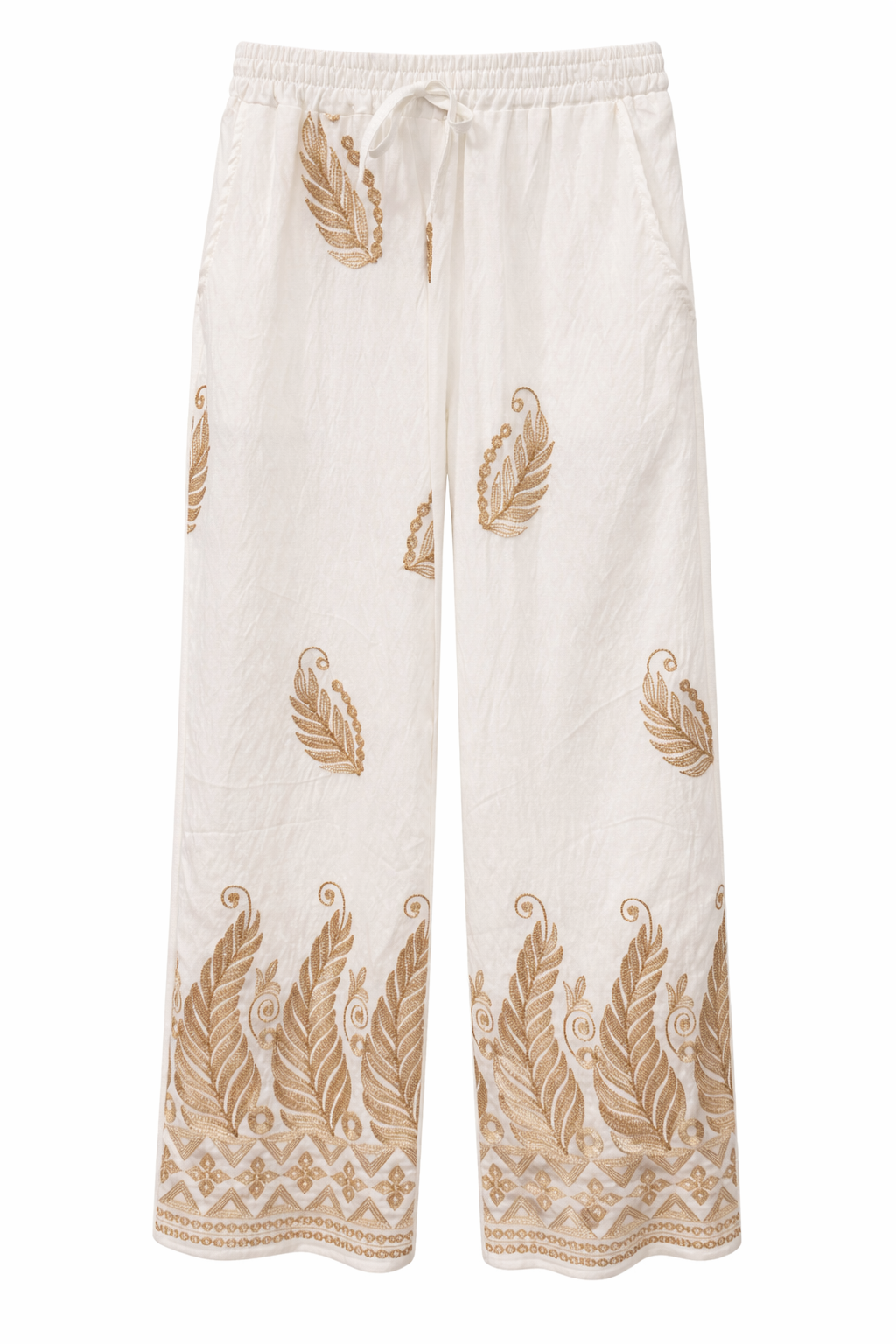 Mirabella Embroidered Trousers White