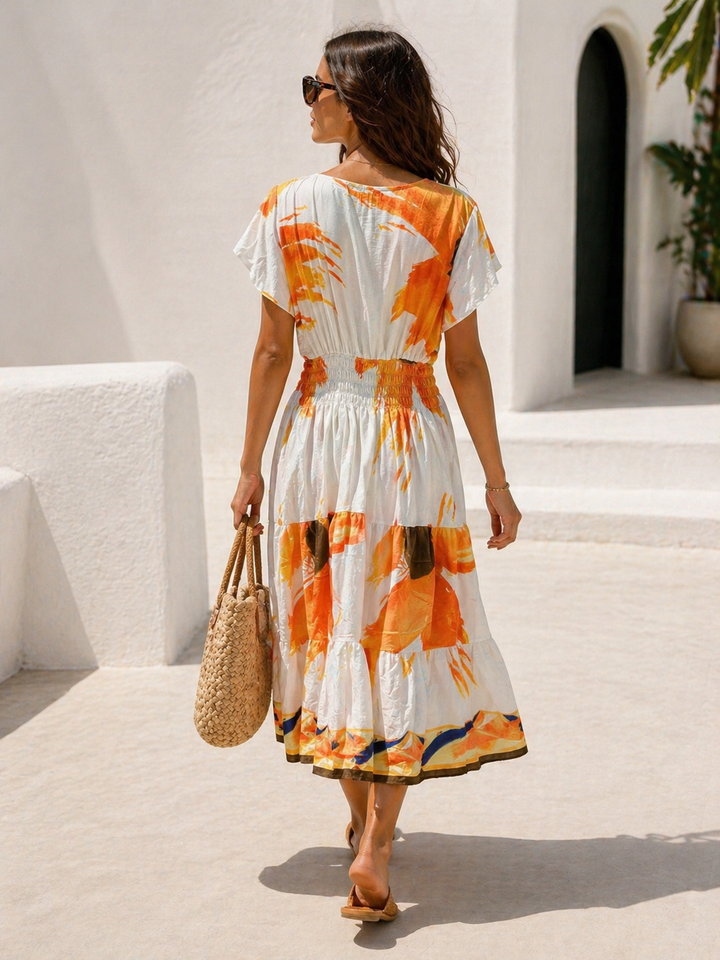 Caprina Abstract Midi Dress