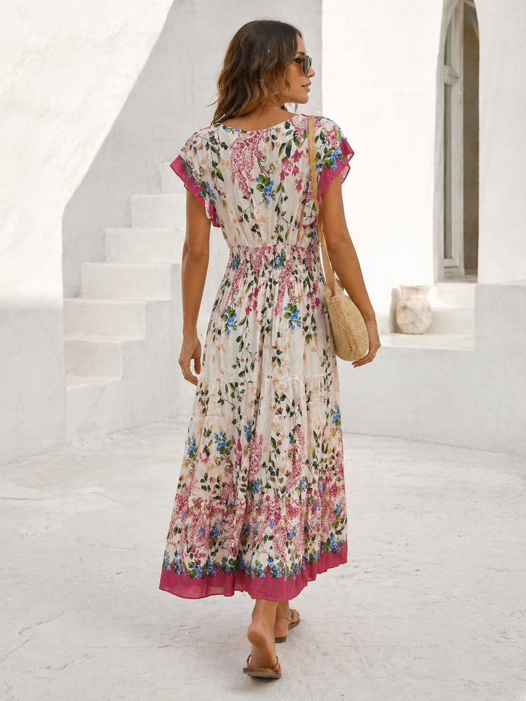 Bridget Floral Maxi Dress Plum