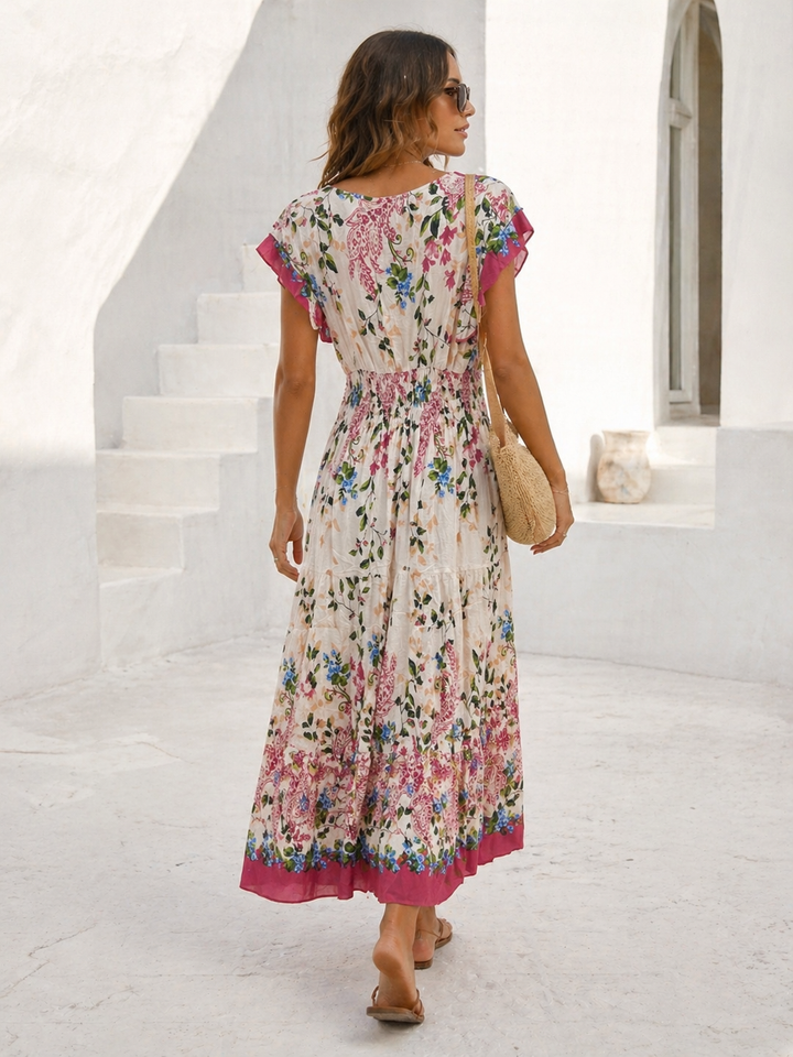 Bridget Floral Maxi Dress Plum