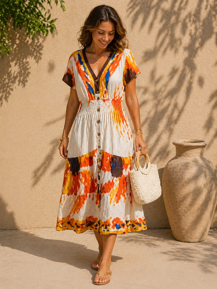 Caprina Abstract Midi Dress