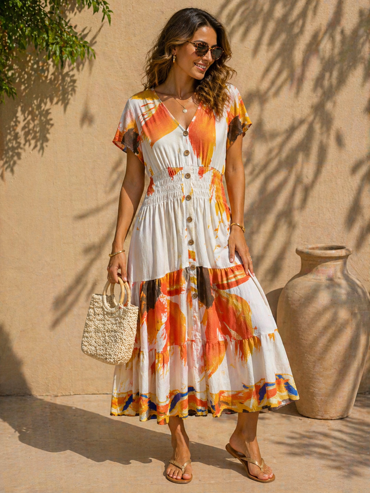Caprina Abstract Midi Dress