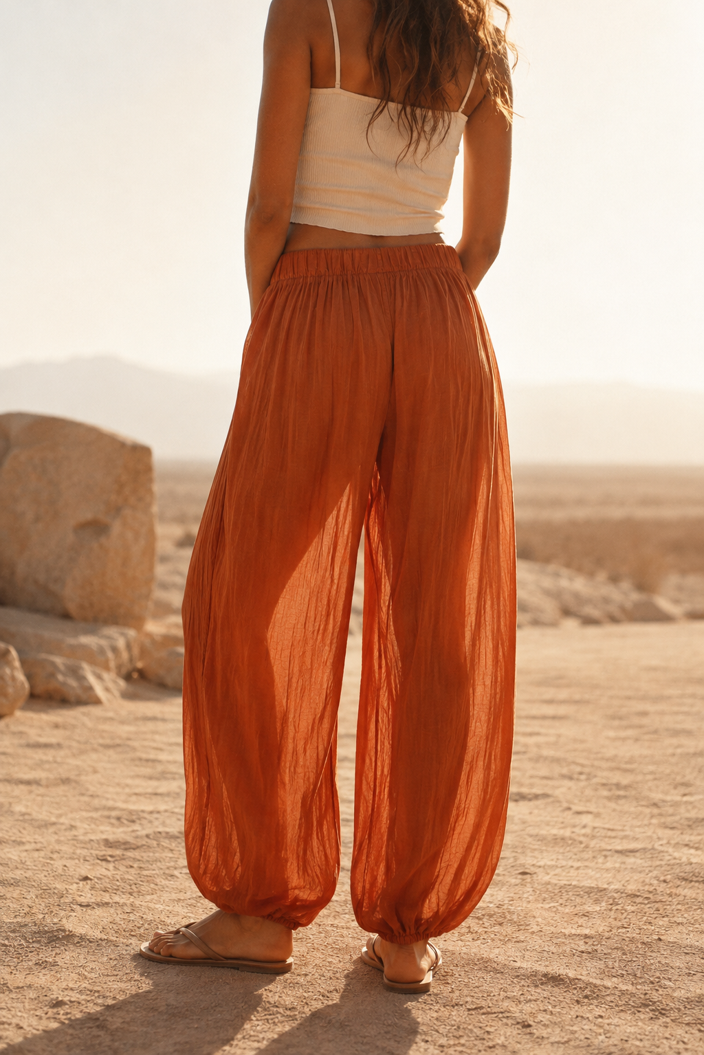 Nella Balloon Trousers Terracotta