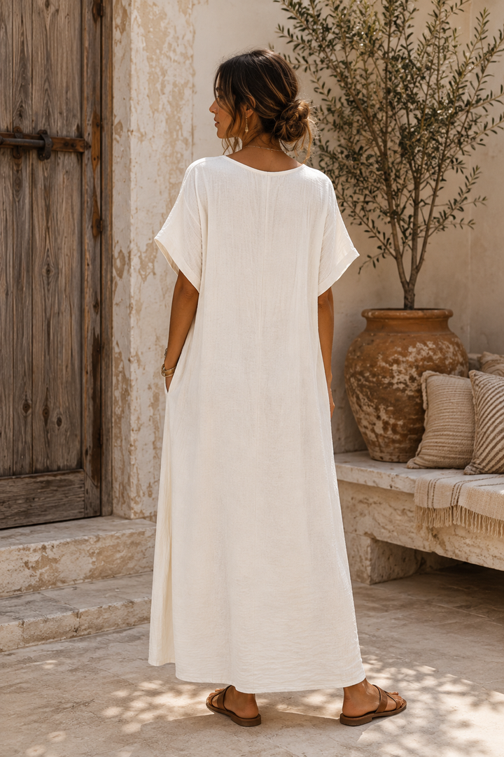 Emmanuella Maxi Dress Cream