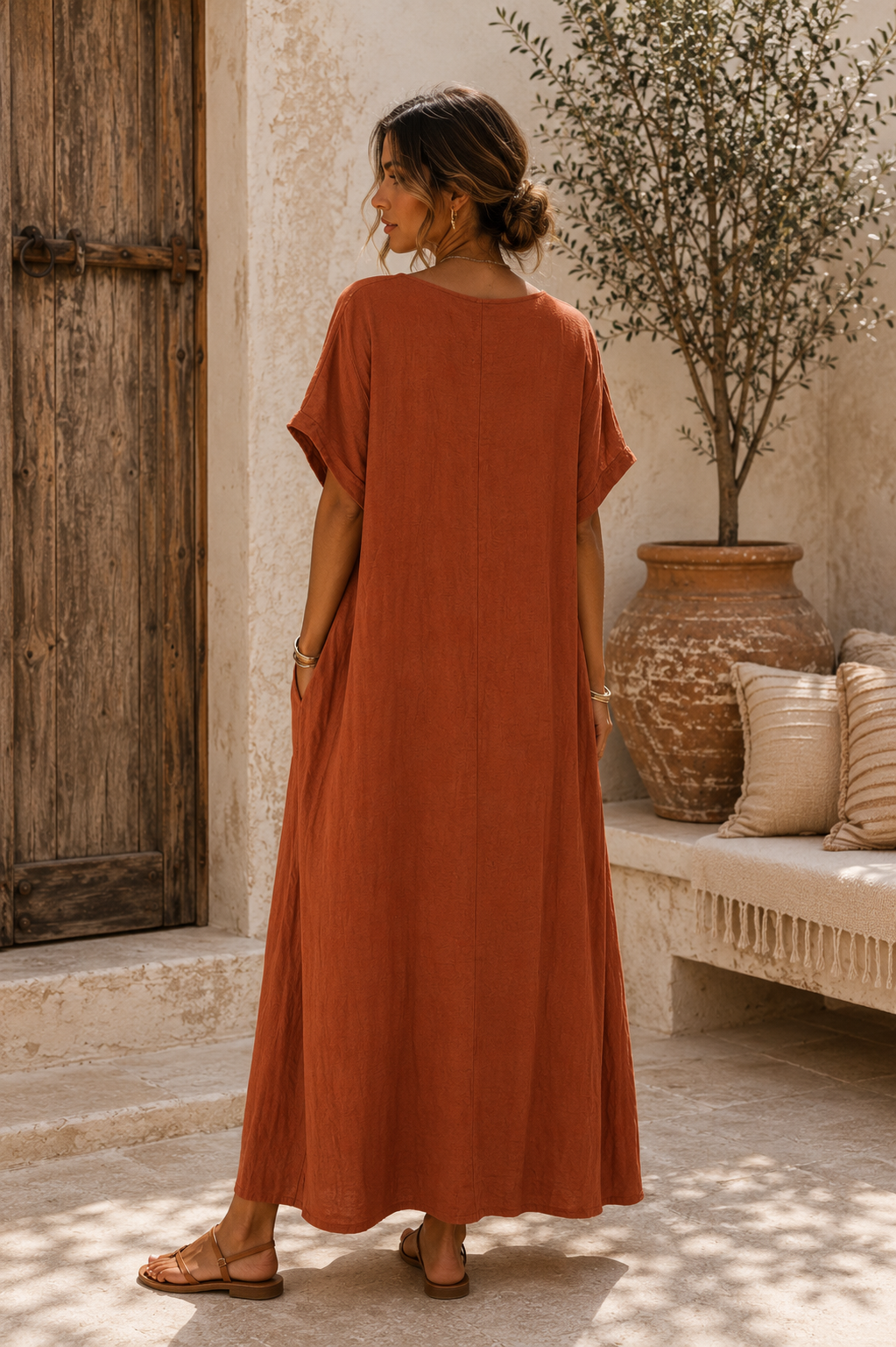 Emmanuella Maxi Dress Rust