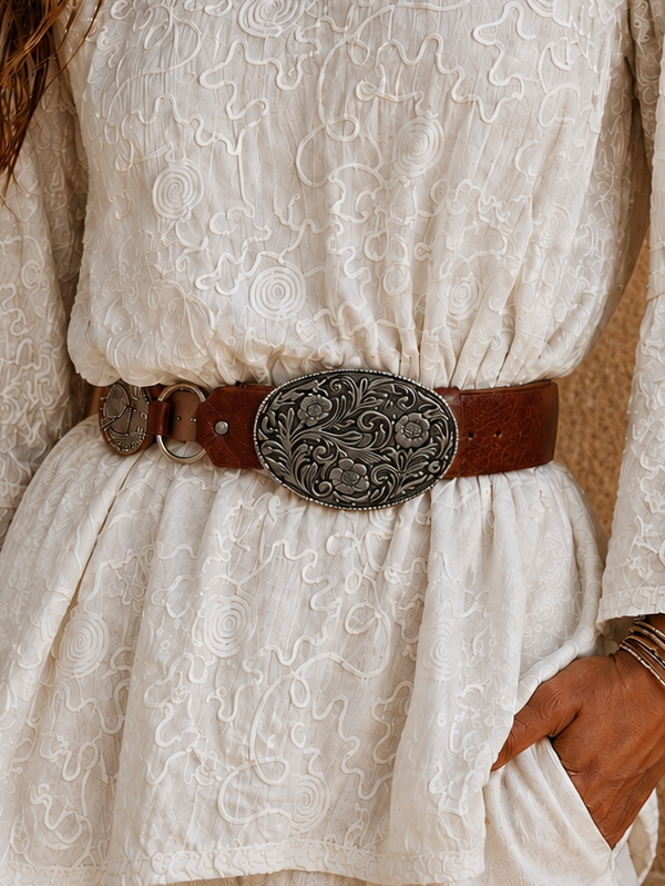 Desert Rose Conch Belt Chocolate