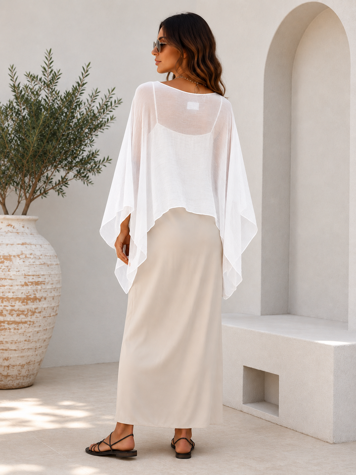 Delta Sheer Layering Top White