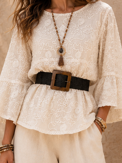 Natural Woven Belt Black