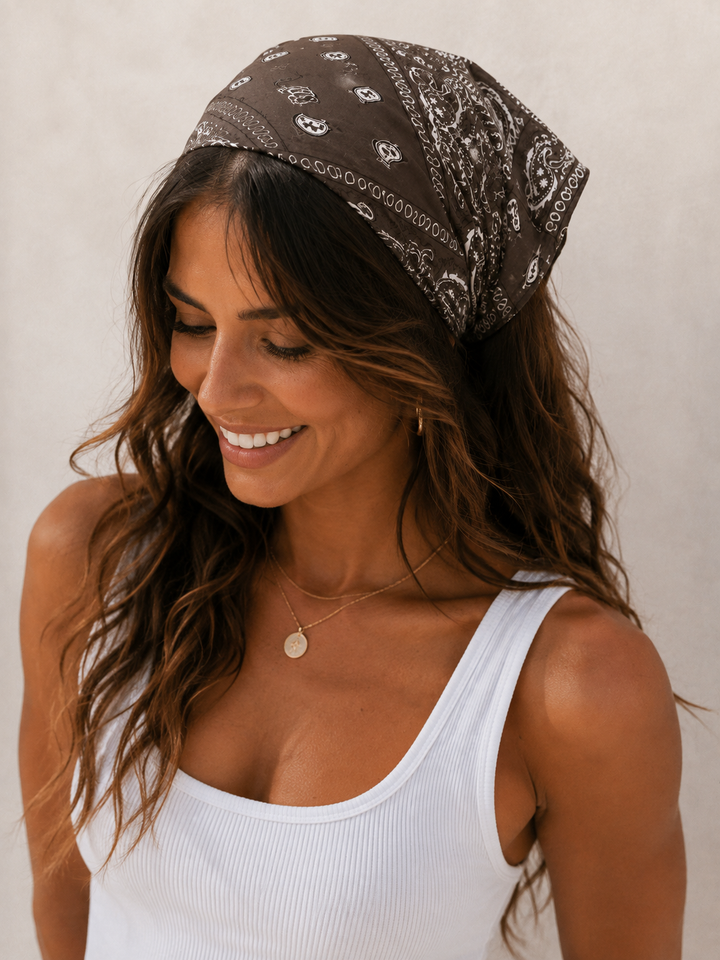 Bandana Wrap Trousers Chocolate