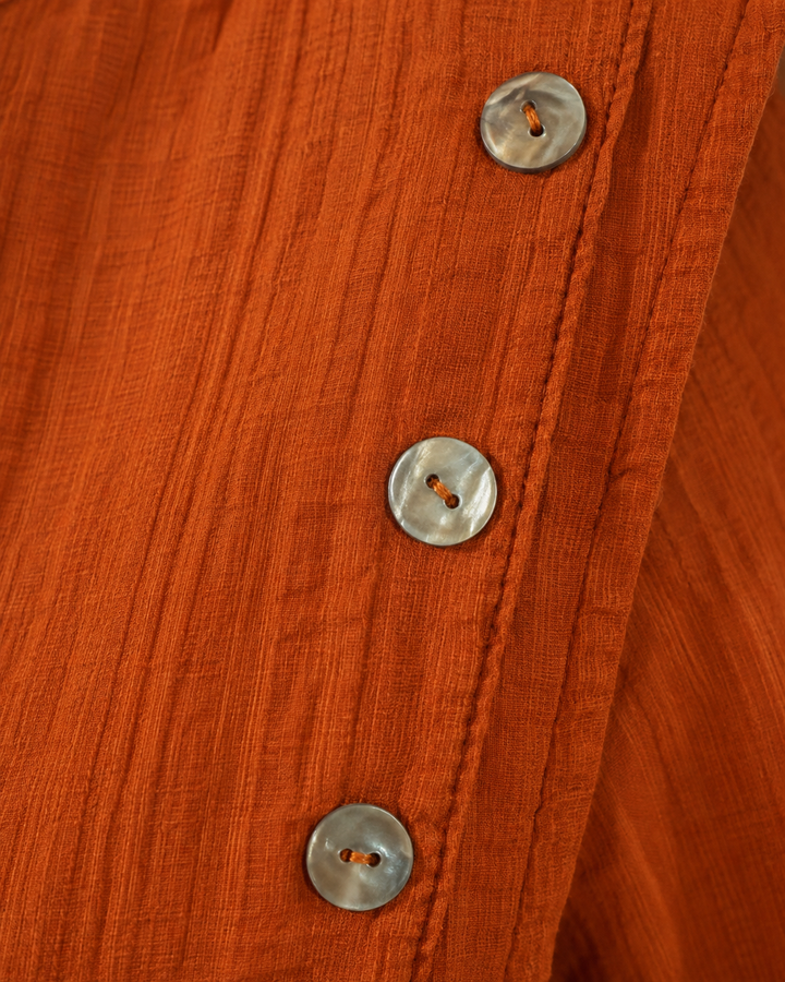 Bella Side Button Top Cinnamon