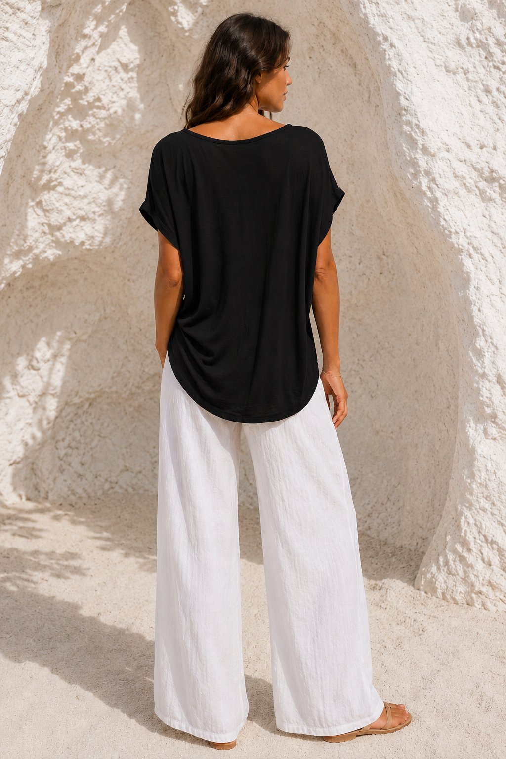 Martina Scoop Neck Top Black