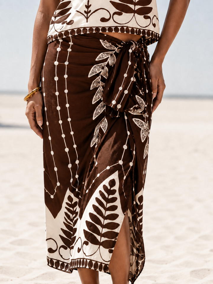 Greta Floral Co-Ord Chocolate