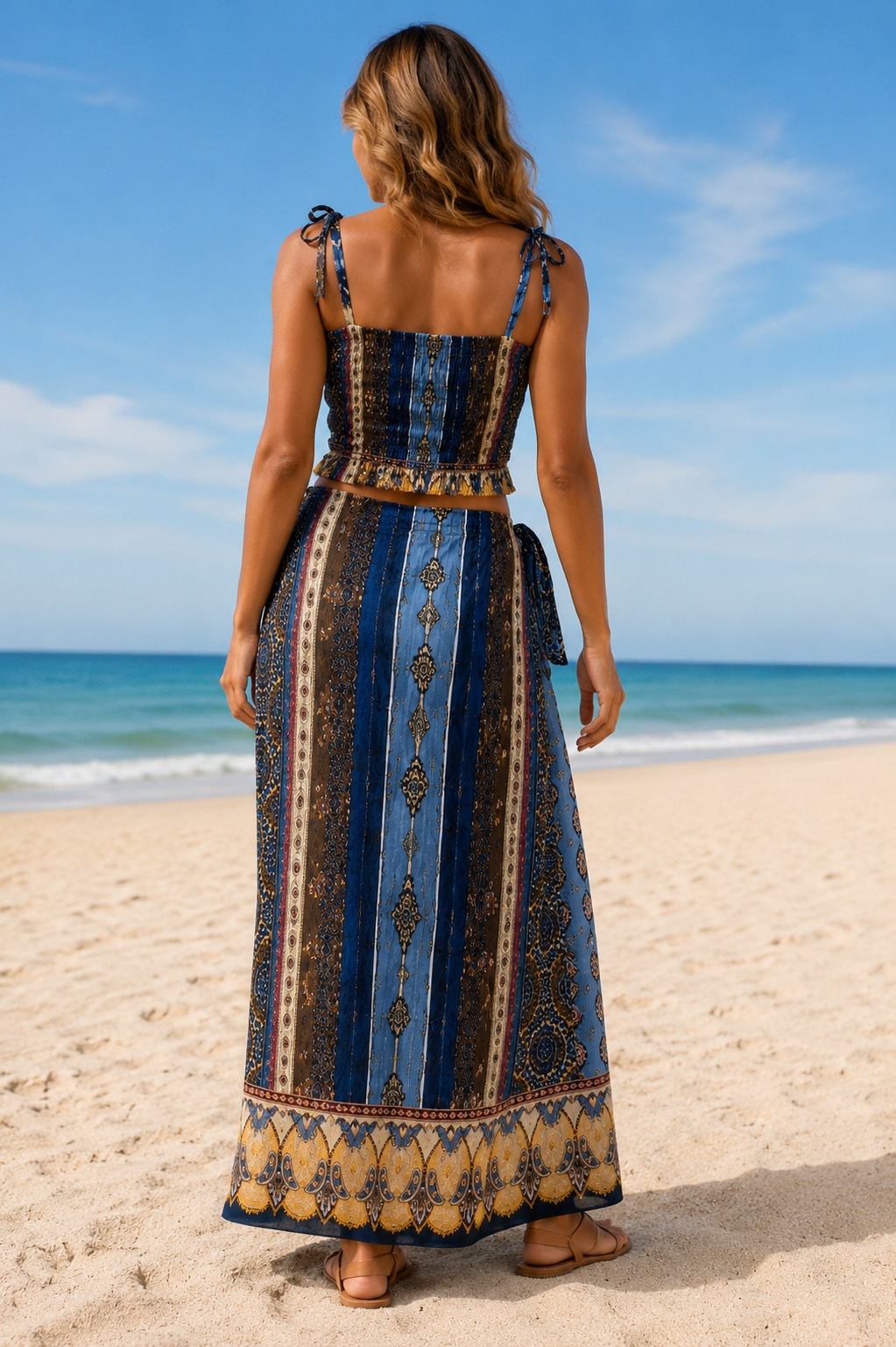 Enrica Paisley Co-Ord Blue