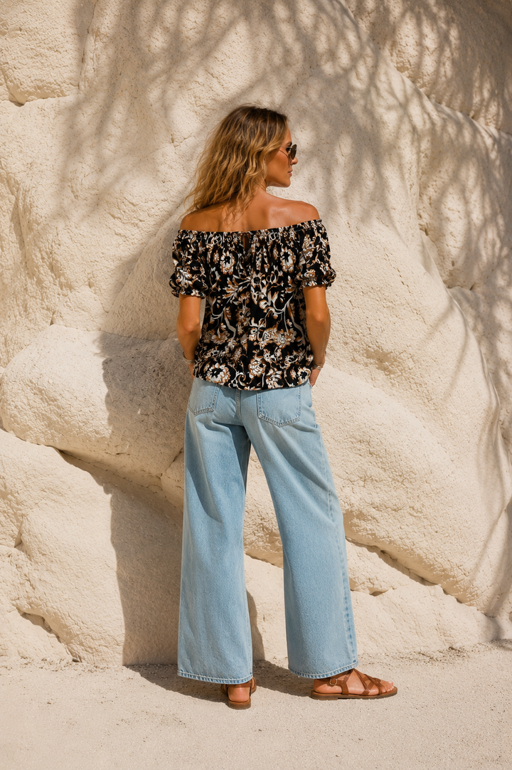 Carmen Gypsy Top Black