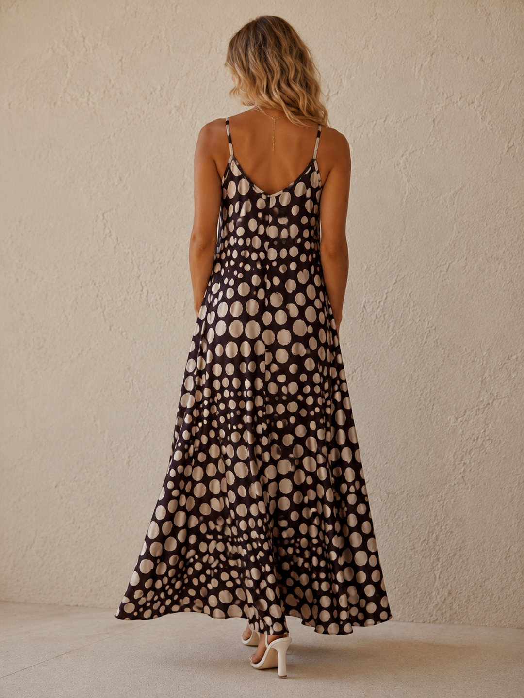Venette Polka Dot Dress Chocolate