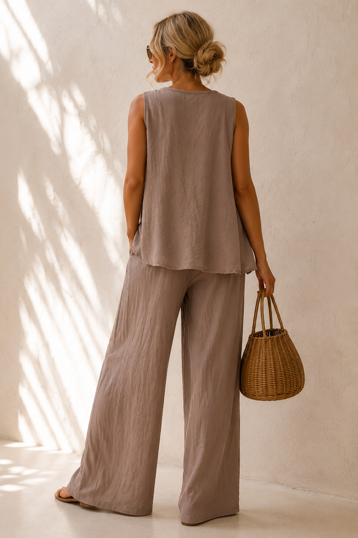 Deja V Neck Co-Ord Mocha