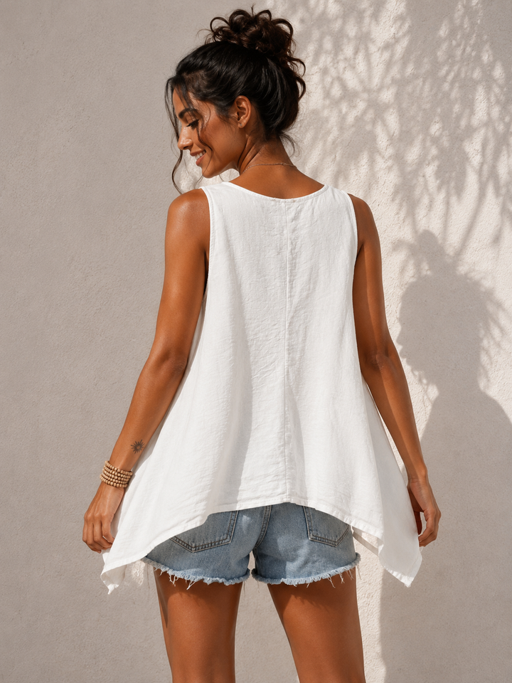 Gianna Sleeveless Top Cream
