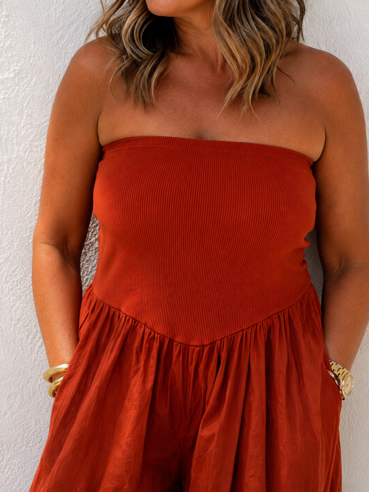 Pietra Balloon Leg Jumpsuit Cinnamon