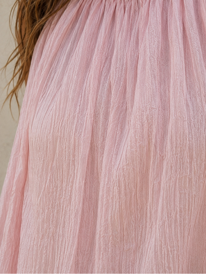 Concetta Crinkle Top Pink