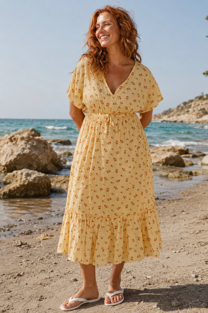 Darcy Floral Dress Lemon