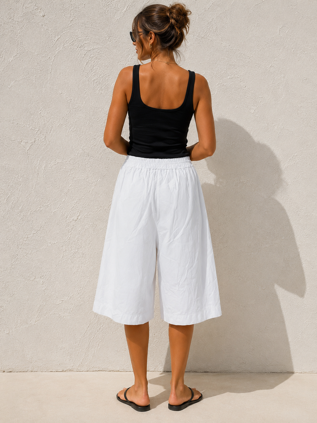 Cia Culotte Style Shorts White